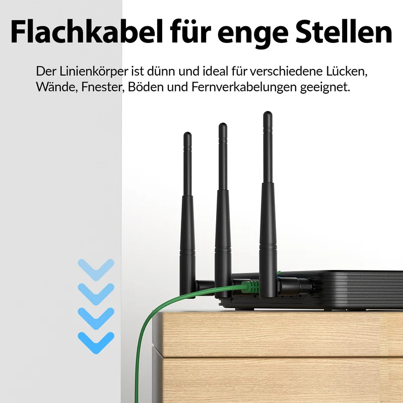 CAT 7 Patchkabel FLACH - GRÜN - Variante
