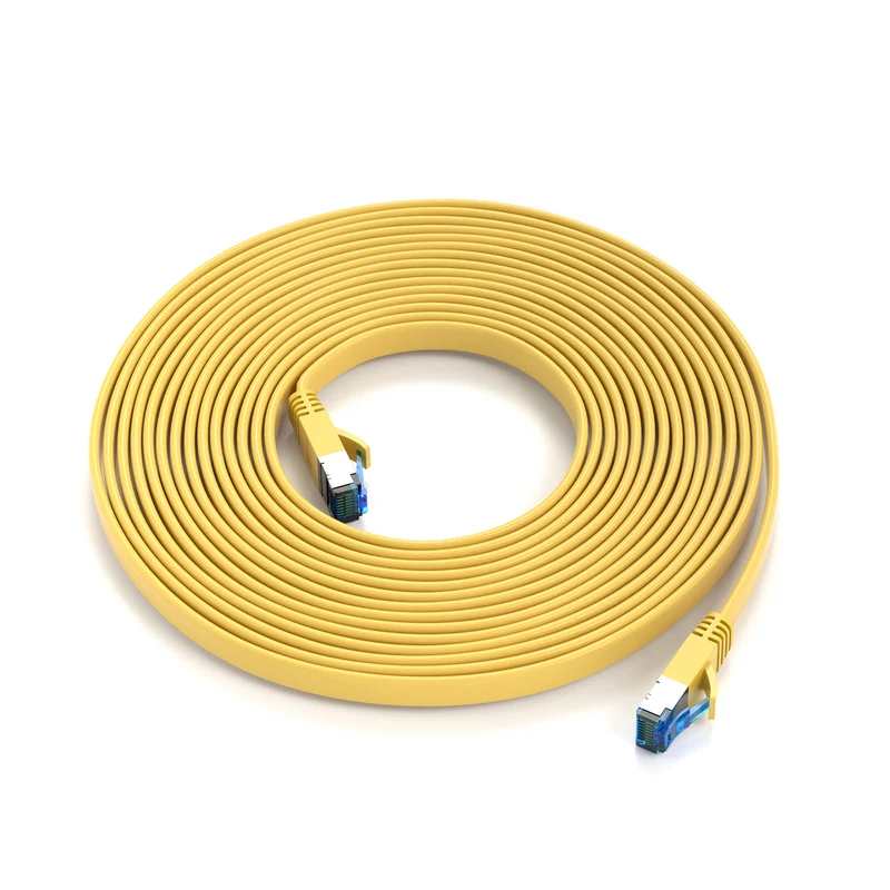CAT 7 Patchkabel FLACH - GELB - Variante