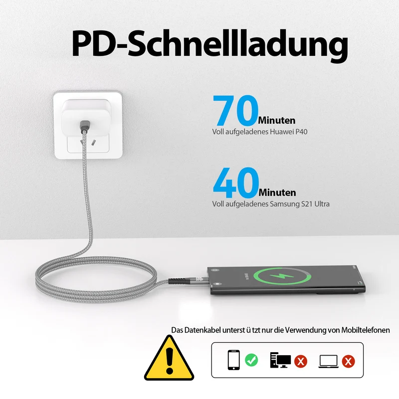 USB C Kabel Grau - Variante