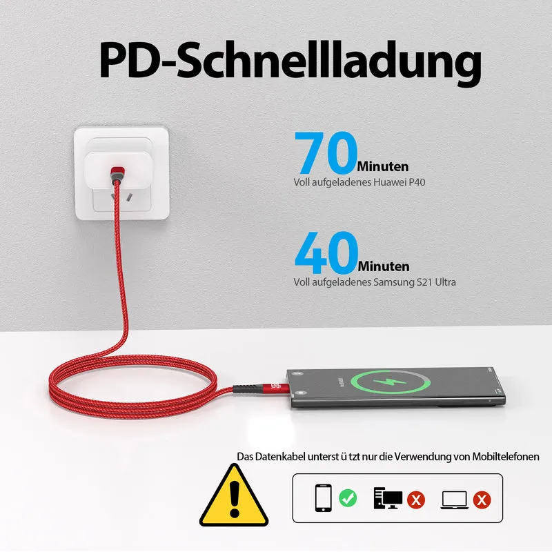 USB C Kabel Rot - Variante