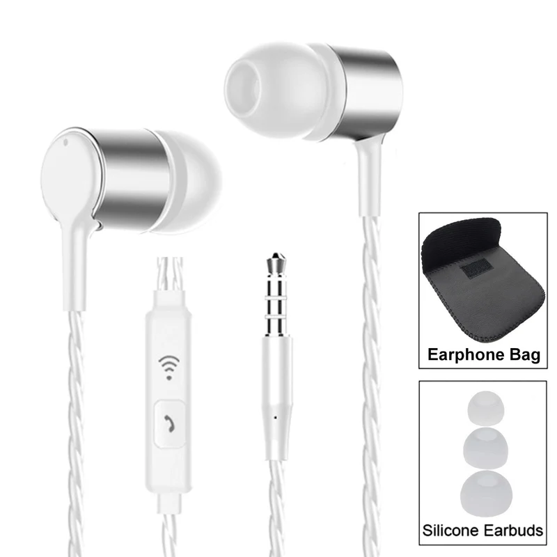 Super Bass In-Ear Kopfhörer Ohrhörer S24 Headset Earphone Headphone + PU-Tasche