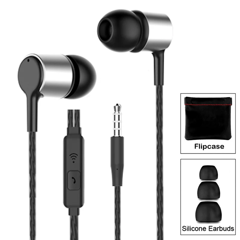 Super Bass In-Ear Kopfhörer Ohrhörer S24 Headset Earphone Headphone + PU-Tasche