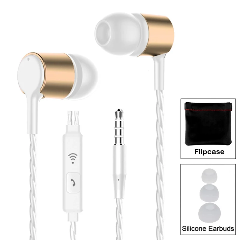 Super Bass In-Ear Kopfhörer Ohrhörer S24 Headset Earphone Headphone + PU-Tasche