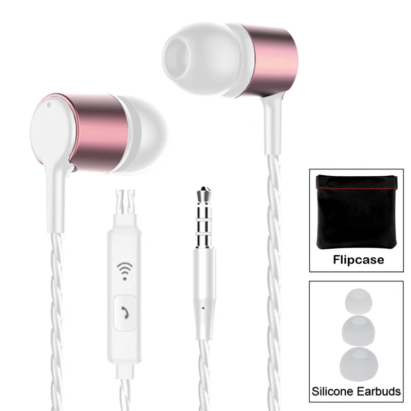 Super Bass In-Ear Kopfhörer Ohrhörer S24 Headset Earphone Headphone + PU-Tasche