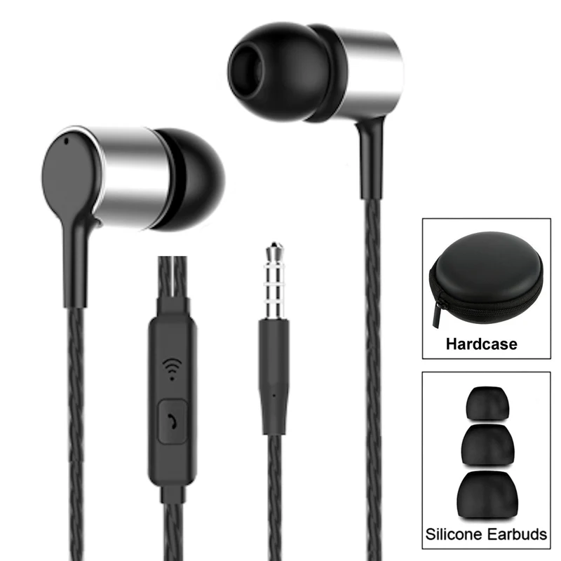 Super Bass In-Ear Kopfhörer Ohrhörer S24 Headset Earphone Headphone + PU-Tasche