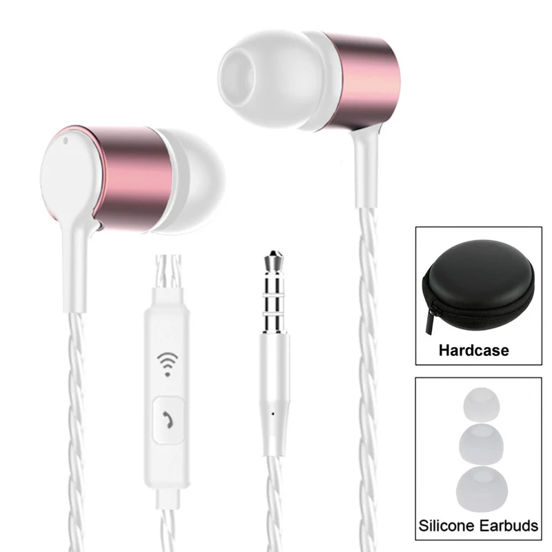 Super Bass In-Ear Kopfhörer Ohrhörer S24 Headset Earphone Headphone + PU-Tasche