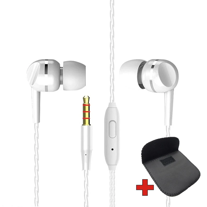 Super Bass In-Ear Kopfhörer S23 | Headset mit Mikrofon | 3,5 mm | inkl. Tasche