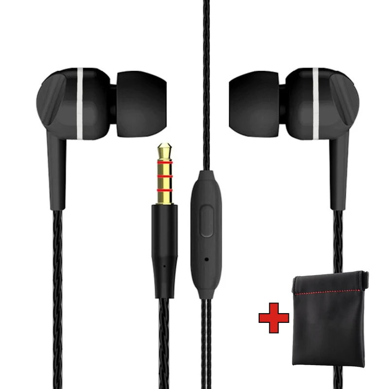 Super Bass In-Ear Kopfhörer S23 | Headset mit Mikrofon | 3,5 mm | inkl. Tasche