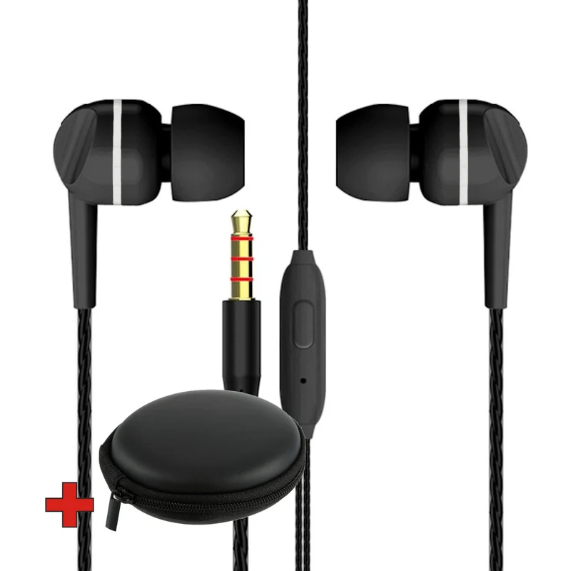 Super Bass In-Ear Kopfhörer S23 | Headset mit Mikrofon | 3,5 mm | inkl. Tasche
