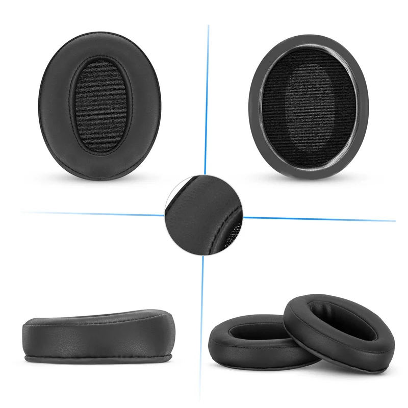 Ohrpolster für Sennheiser Kopfhörer Momentum 2 On Ear Kunstleder Schwarz