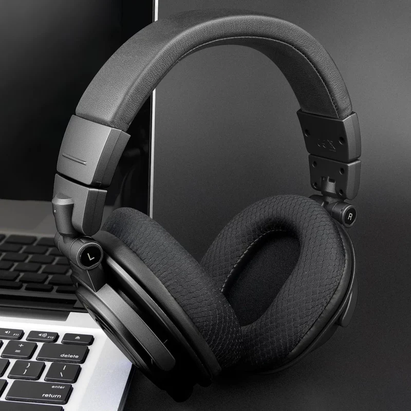 Ersatz Ohrpolster Audio Technica ATH M50X M40X M30X M20X MSR7 SX1 schwarz Mesh