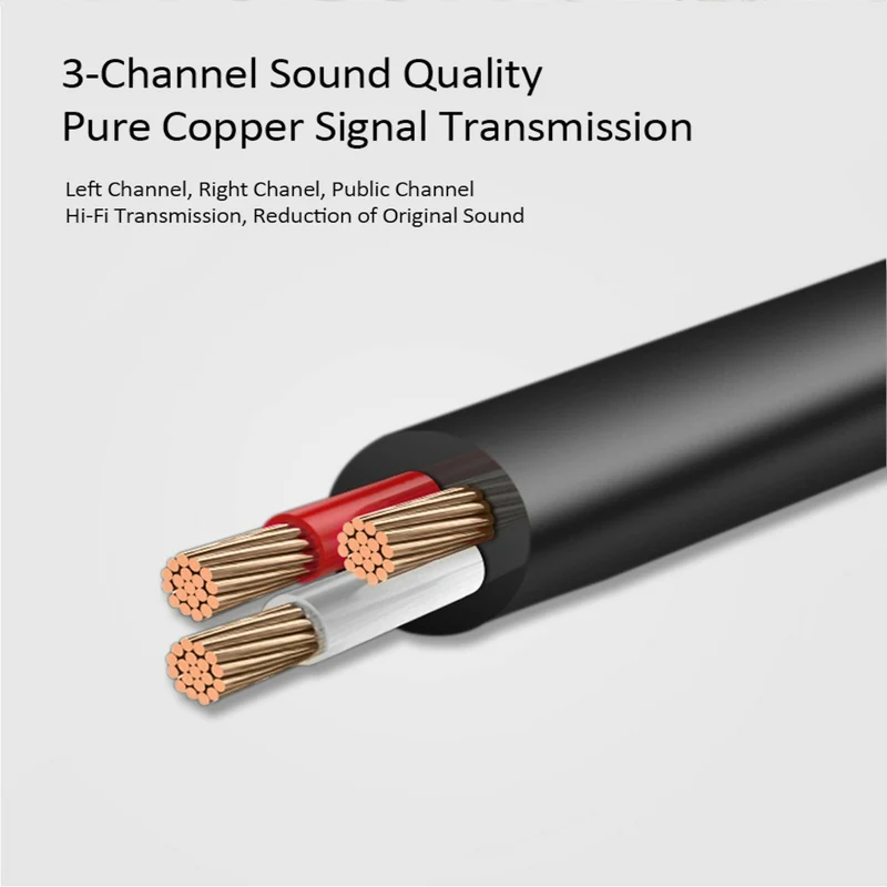 Premium Stereo Kopfhörer Anschlusskabel Nylon 1m 3,5mm Klinke Stecker