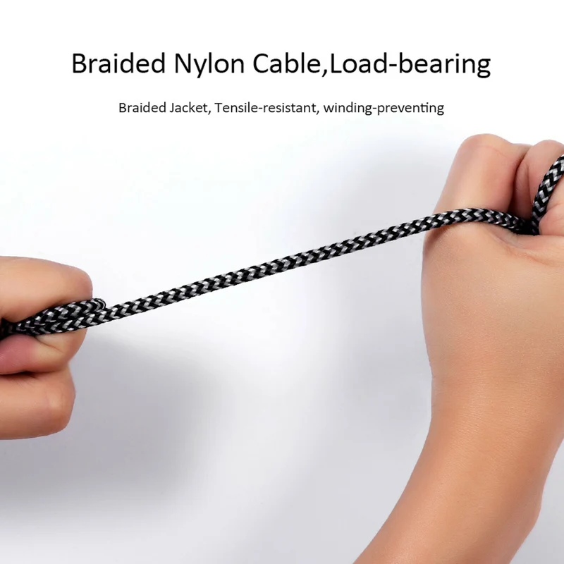 Premium Stereo Kopfhörer Anschlusskabel Nylon 1m 3,5mm Klinke Stecker