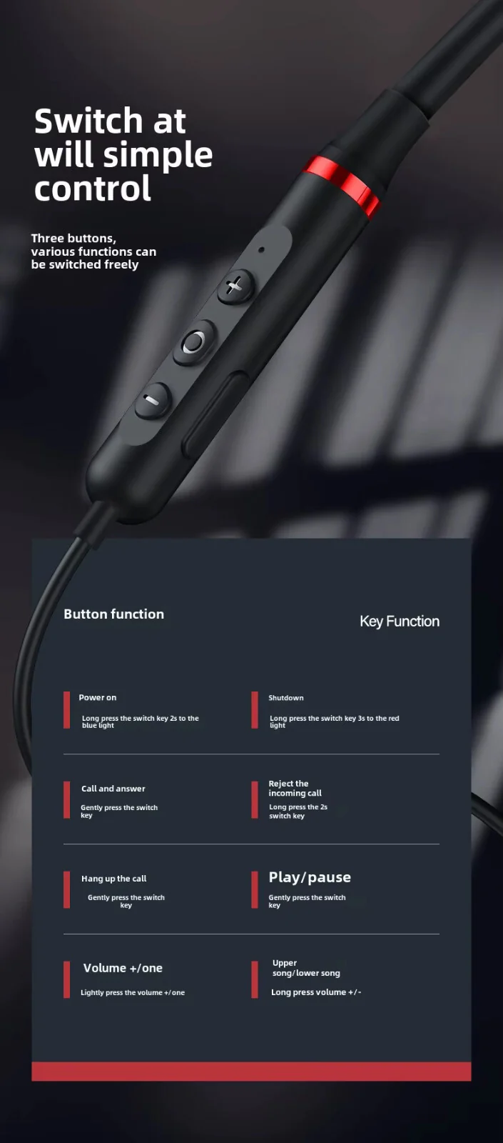 Sport In Ear Kopfhörer Bluetooth 5.3 Ohrhörer Wireless Headset Long Life HE05
