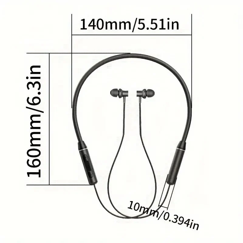 Sport In Ear Kopfhörer Bluetooth 5.3 Ohrhörer Wireless Headset Long Life HE05
