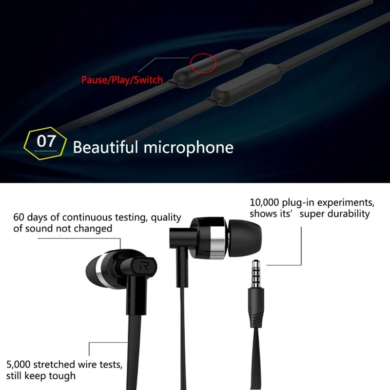 Super Bass In-Ear Kopfhörer Headset Earphone JD82 für Samsung Xiaomi LG HTC
