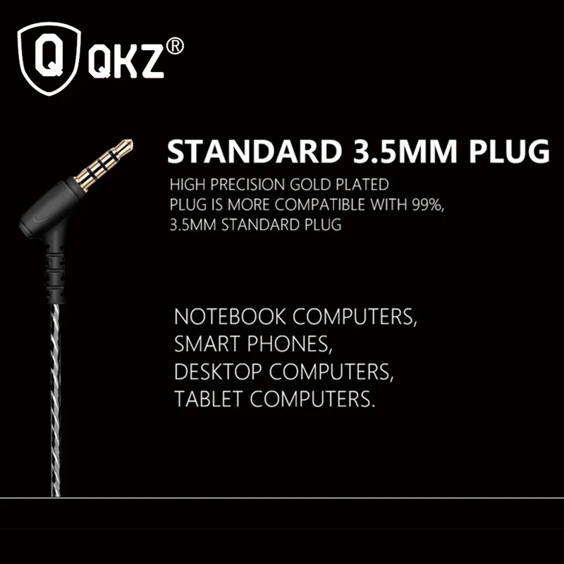 Super Bass High-End In Ear Kopfhörer QKZ W1 Rot Ohrhörer austauschbare Kabel