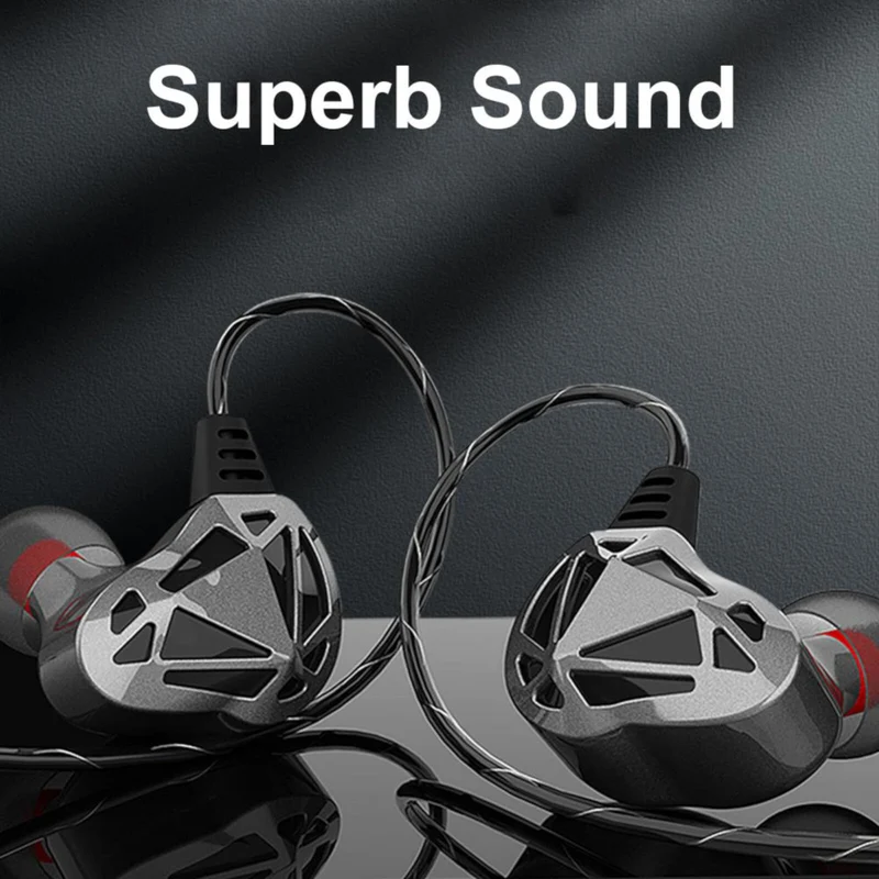 Premium Headset Kopfhörer QKZ-AK7 Pro HiFi In-Ear-Headset Ohrhörer + Hardcase