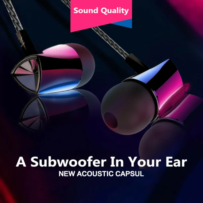 Super Bass In-Ear Kopfhörer Ohrhörer X10 Headset Earphone Headphone + PU-Tasche