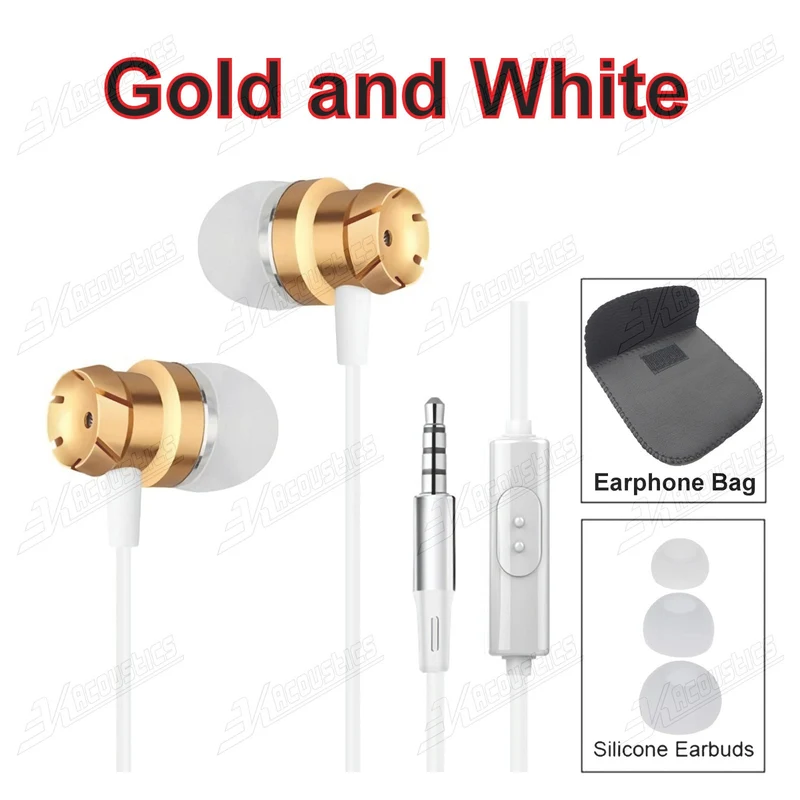 Super Bass Turbine Metall Kopfhörer In-Ear Headset Ohrhörer mit Mikrofon +Tasche