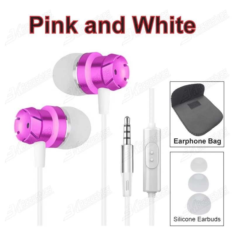 Super Bass Turbine Metall Kopfhörer In-Ear Headset Ohrhörer mit Mikrofon +Tasche