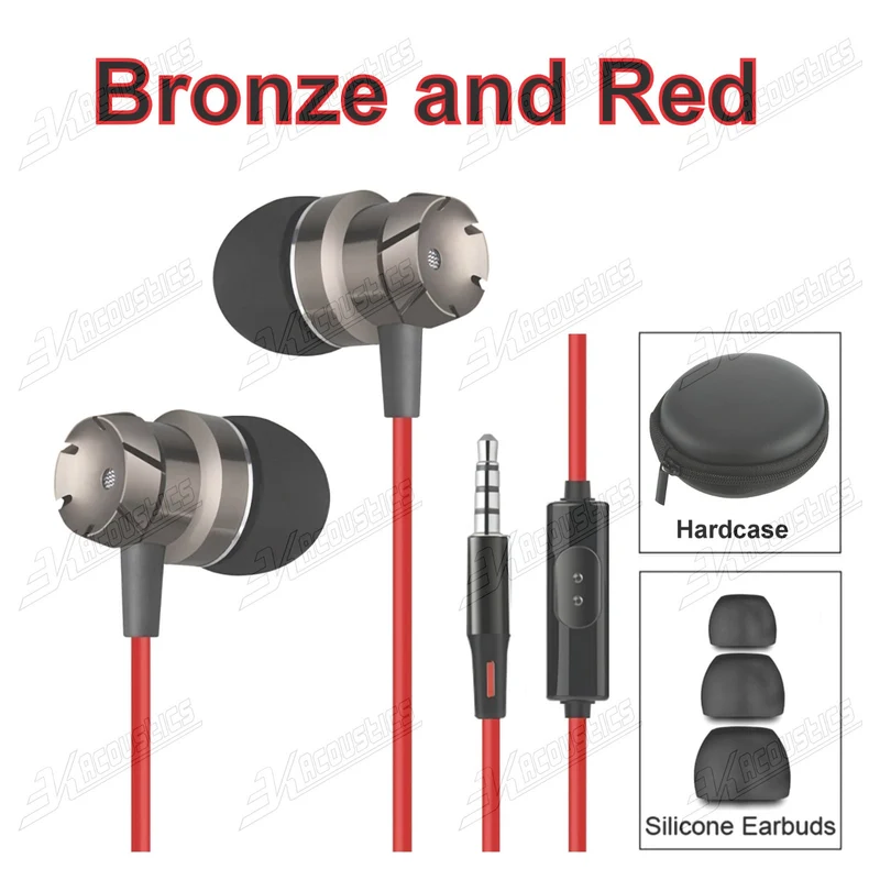 Super Bass Turbine Metall Kopfhörer In-Ear Headset Ohrhörer mit Mikrofon +Tasche