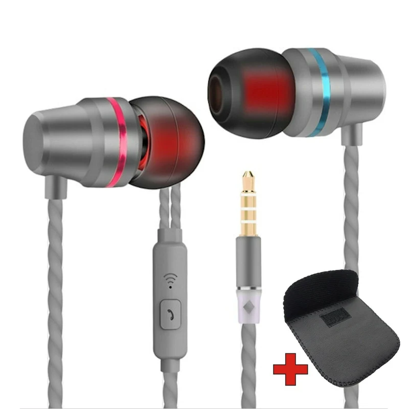 Super Bass In-Ear Kopfhörer Ohrhörer V1 Headset Earphone Headphone + PU-Tasche