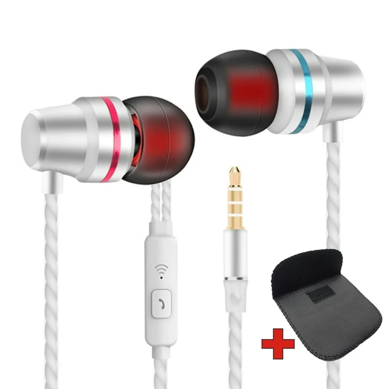 Super Bass In-Ear Kopfhörer Ohrhörer V1 Headset Earphone Headphone + PU-Tasche