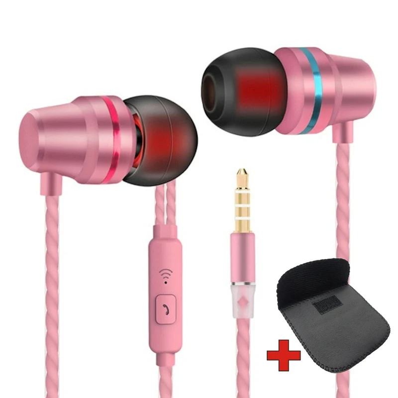 Super Bass In-Ear Kopfhörer Ohrhörer V1 Headset Earphone Headphone + PU-Tasche