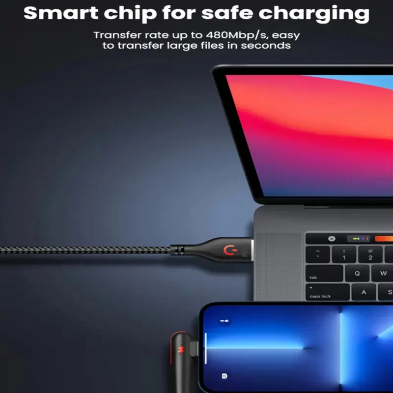 1m 2m Schnell Ladekabel USB Typ C Daten Handy Silikon Winkelstecker