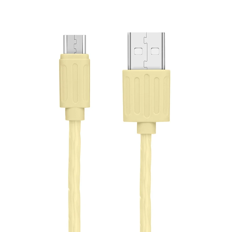 1m Micro USB Kunststoffkabel Ladekabel Sync Datenkabel gelb S7 Sony Huawei HTC