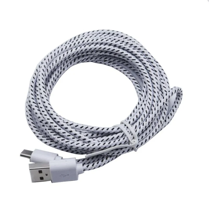 1m USB Typ C Stoffkabel X Ladekabel Sync Datenkabel weiss S8 Sony Huawei HTC