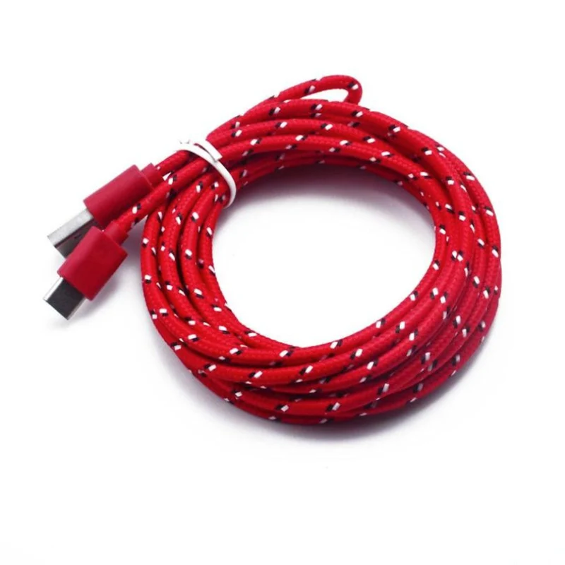 1m USB Typ C Stoffkabel X Ladekabel Sync Datenkabel rot S8 Sony Huawei HTC