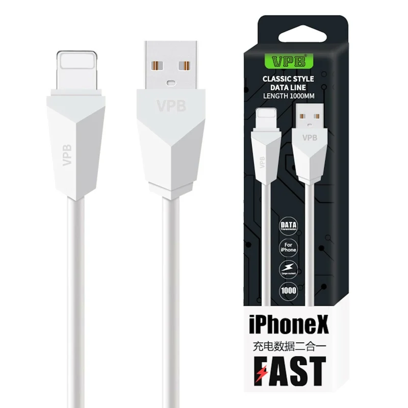 1m USB Schnellladekabel Schnell Ladekabel Sync Datenkabel für Apple iPhone weiß