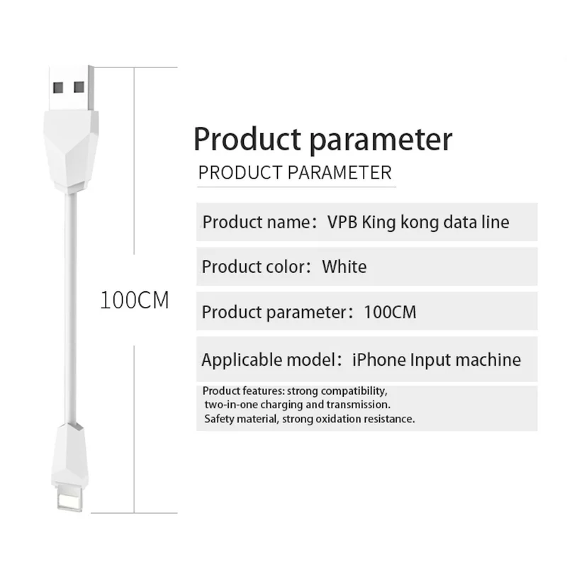 1m USB Schnellladekabel Schnell Ladekabel Sync Datenkabel für Apple iPhone weiß
