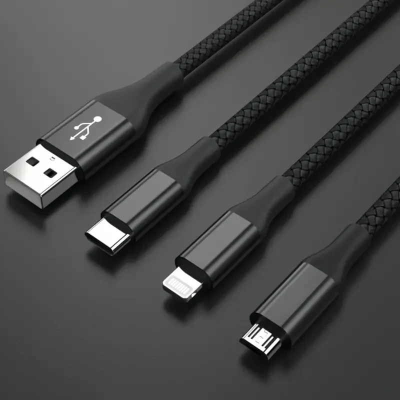1,2m 4A USB Typ C Kabel Multi Micro Schnell Ladekabel iPhone Samsung Xiaomi LG