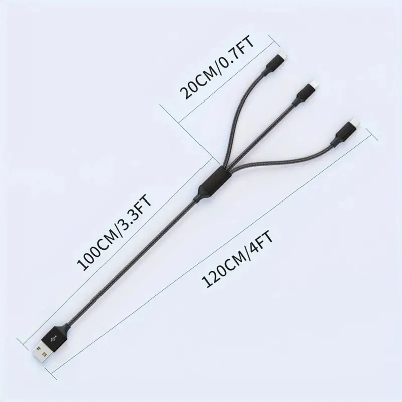 1,2m 4A USB Typ C Kabel Multi Micro Schnell Ladekabel iPhone Samsung Xiaomi LG