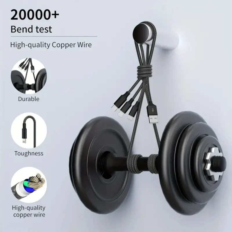 1,2m 4A USB Typ C Kabel Multi Micro Schnell Ladekabel iPhone Samsung Xiaomi LG