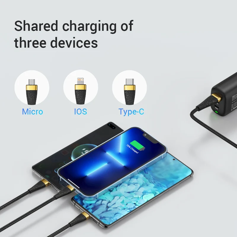 1,25m USB 100W Ladekabel Typ C Multi Micro Kabel Schnell Original Asometech