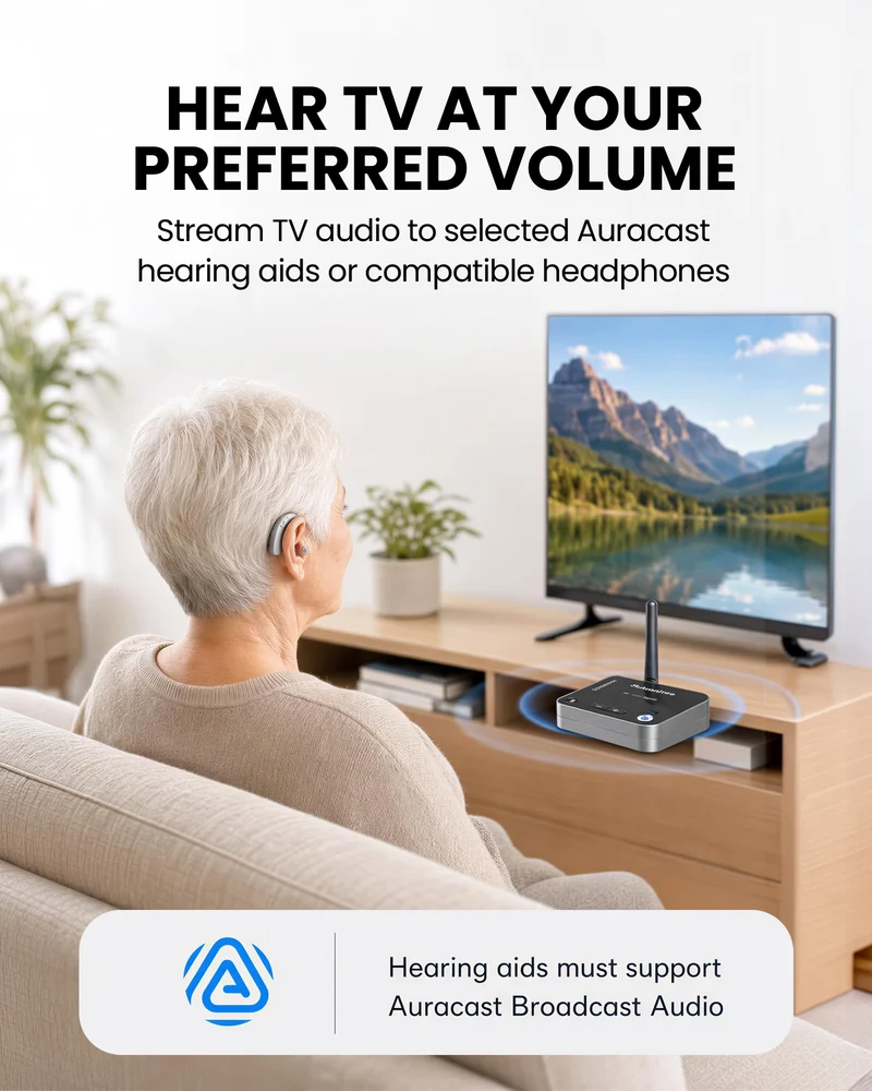 Audikast 4T | Bluetooth & Auracast TV Transmitter