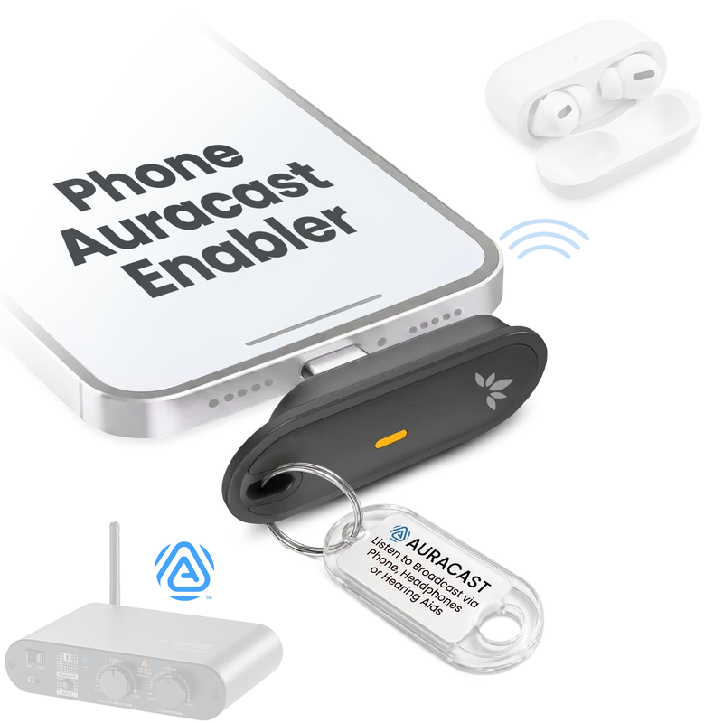 Aura C | Auracast Receiver for phones to receive broadcasts