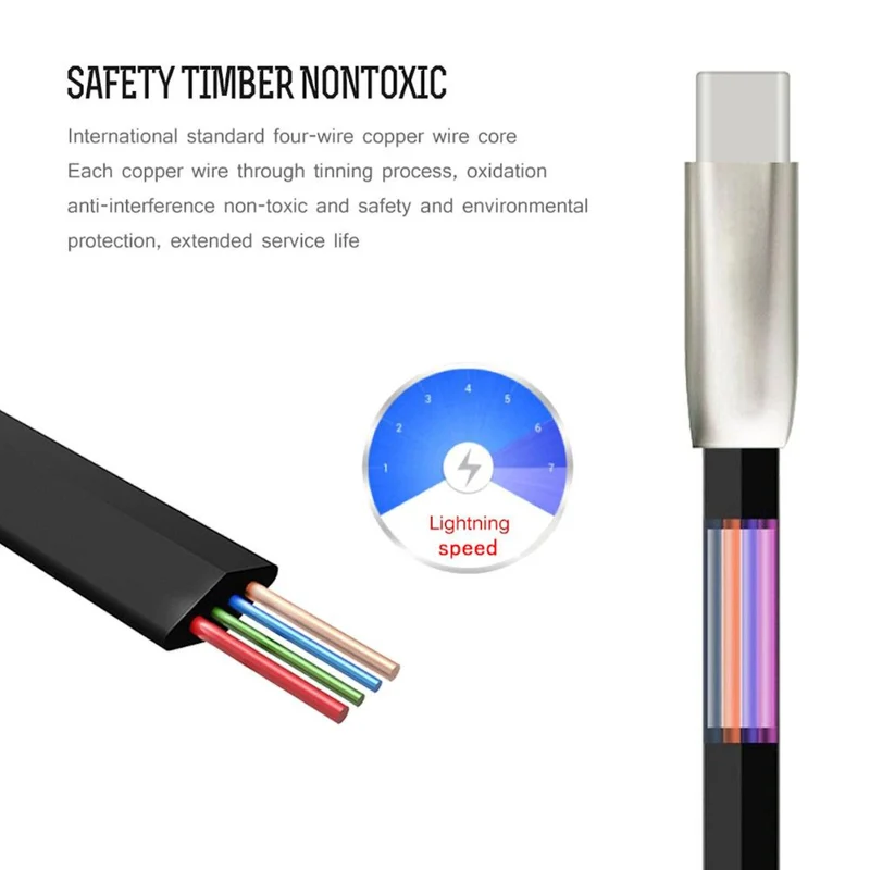 Ladekabel USB Typ C Schnell Datenkabel für Samsung Huawei Handy Schnellladekabel
