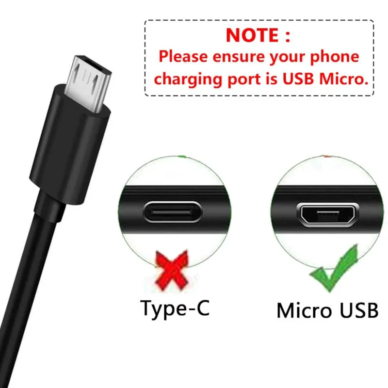Micro-USB Ladekabel Daten Kabel 0,8 m Smartphone Galaxy Handy Tablet Soundbox