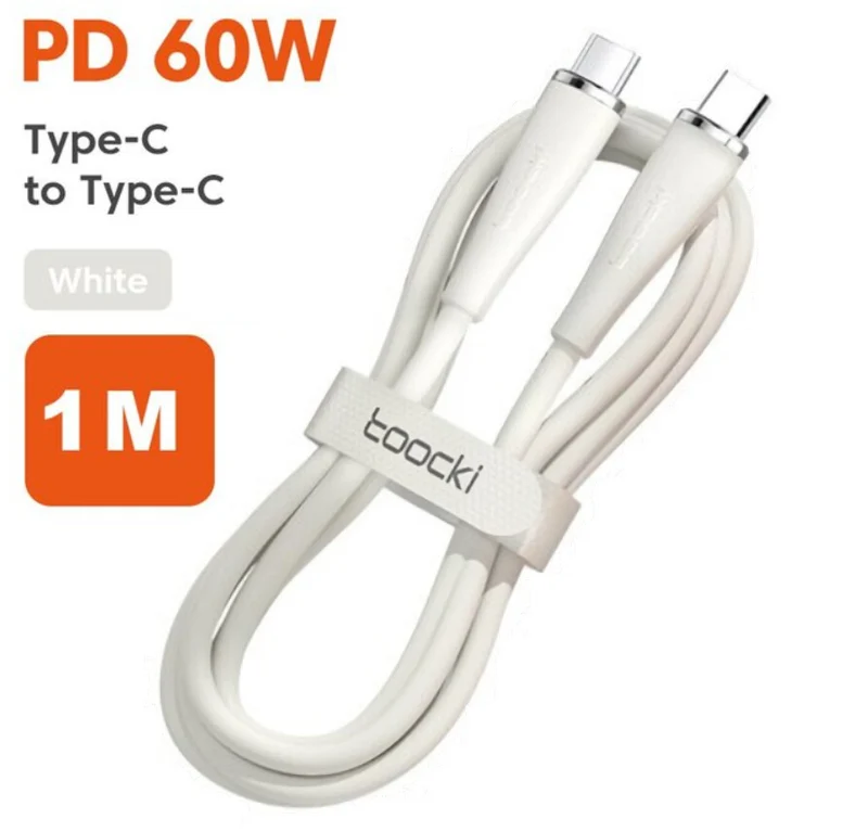 60 Watt Turbo Schnell Ladekabel USB Typ C Datenkabel Handy Silikon Nylon Toocki
