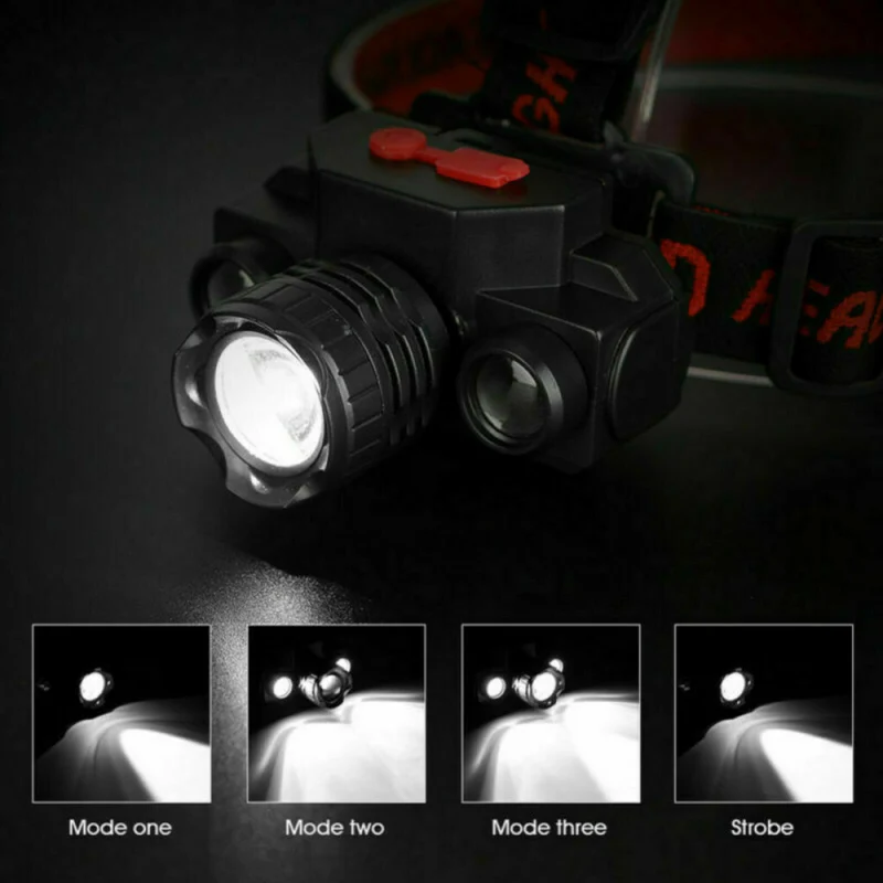 Superhelle LED Scheinwerfer Stirnlampe USB wiederaufladbare Nachtlampe T01