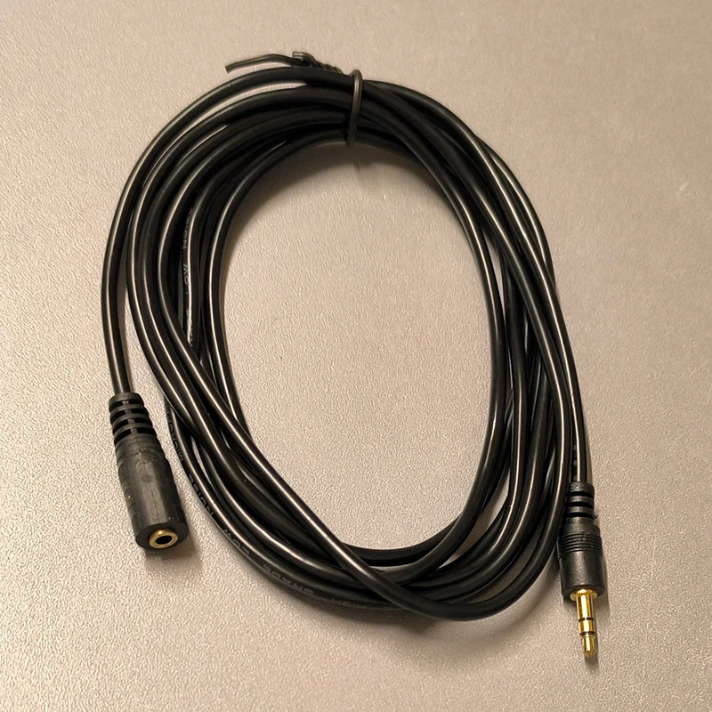 5m Audio Verlängerungskabel 🎧 OFC AUX 3,5mm Klinke Stecker/Buchse vergoldet