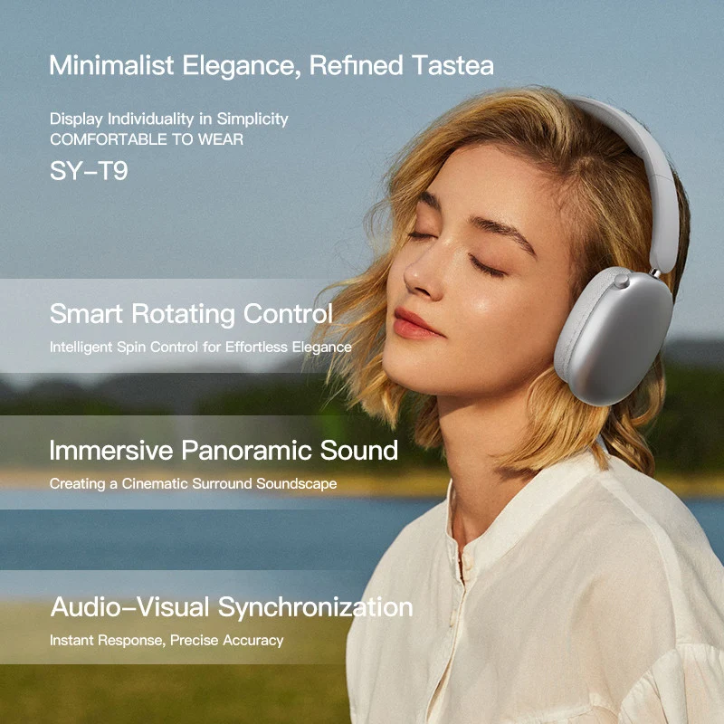 Wireless Bluetooth 5.3 Kopfhörer SY-T9 ENC Over Ear Stereo Headset