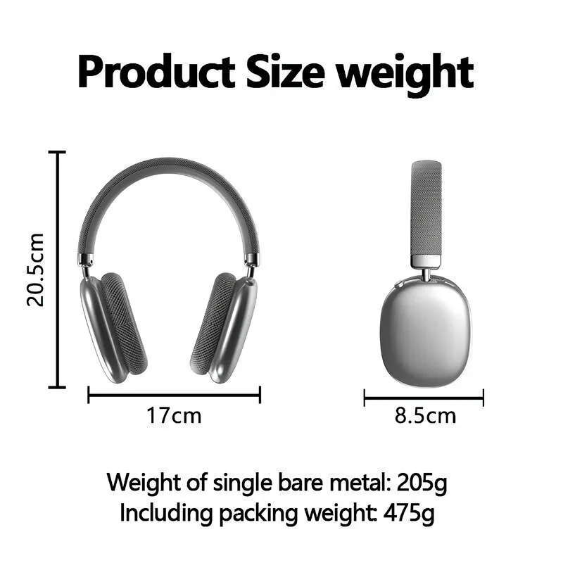 Wireless Bluetooth 5.4 Kopfhörer P959 ENC Over Ear Stereo Headset