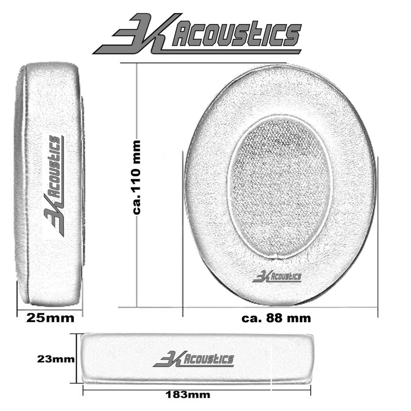 Kunstleder Ohrpolster Kopfband für Sennheiser Kopfhörer HD545, HD580, HD600, HD650, HD660