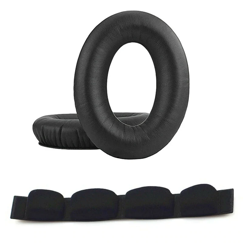 Kunstleder Ohrpolster Kopfband für Sennheiser Kopfhörer HD545, HD580, HD600, HD650, HD660